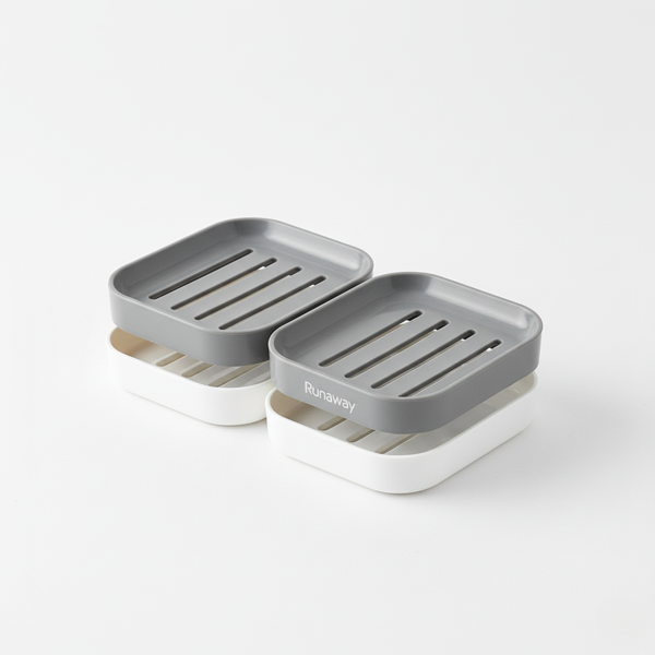 Çift Katlı Drenajlı Sabunluk Hijyenik Sabun Kurutucu  Deliksiz Montaj - Image 1