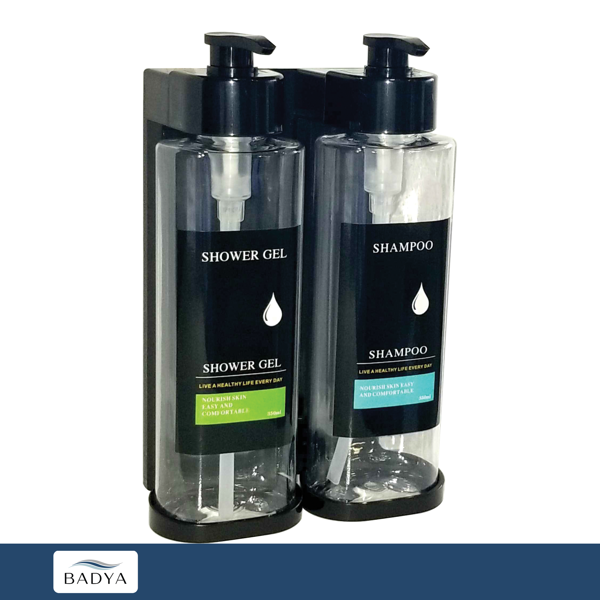 Otel Tipi 2'Li Sıvı Sabunluk Şampuanlık T.442 - Image 1