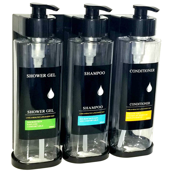 Otel Tipi 3'lü Sıvı Sabunluk T.443 - Image 1