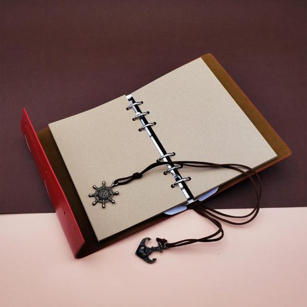 Deri Pusula Tasarımlı Defter - Image 1