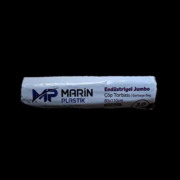 Marin Plastik 80x110 Endüstriyel Jumbo Çöp Torbası - 10 Rulo - Image 1