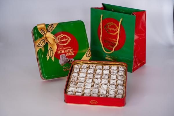 Seyidoğlu Antep Fıstıklı Lokum 400 gr Metal Kutu - Image 1