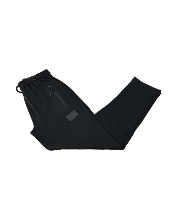 Erkek Siyah Dalgıç Kumaş Düz Eşofman Altı - Image 1