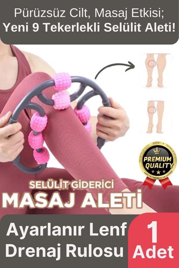 Yeni Nesil Kas Gevşetici Ayarlanabilir Roller Lenf Drenaj Rulosu 9 Tekerlekli Selülit Masaj Aleti - Image 1
