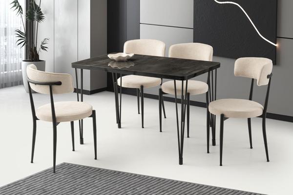 Sabit Masa Firkete Ayak 70x20 cm 4 Adet Gözde Sandalye  - Image 1