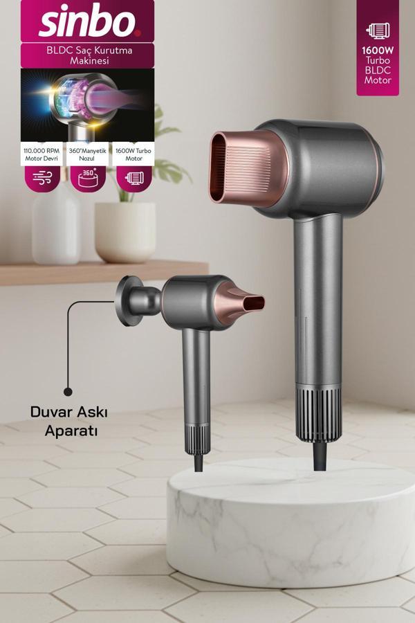 Sinbo SHD-1717 BLDC Saç Kurutma Makinesi-Koyu Gri - Image 1