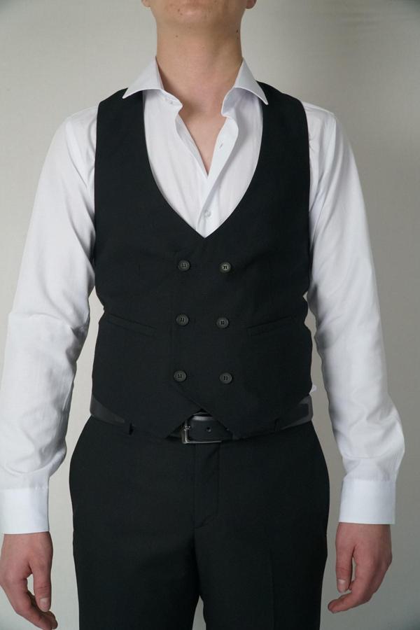 Bomonti Slim Fit Yelek Tek Pantolon Üstü Petek Desen - Image 1