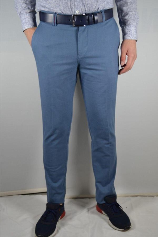 Bomonti Yan Cebi Garnili Keten Görünümlü Pamuk Pantolon - Image 1