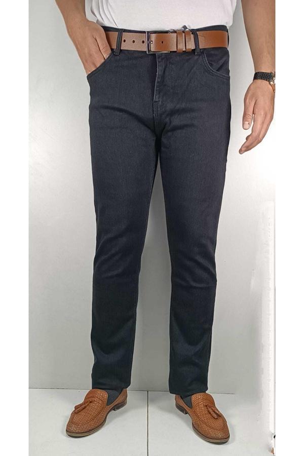 Bomonti Mckanzie Kalın Sıyah Kot Klasık Erkek Esnek Davıt Kot Pantolon - Image 1