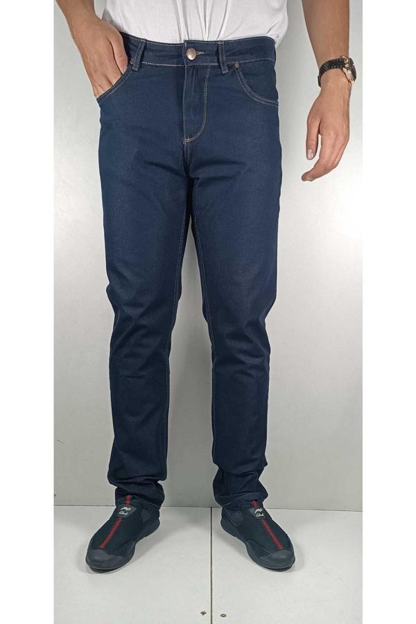 Bomonti Mckanzie Renklı İpli Lacıvert Klasık Erkek Esnek Davıt Kot Pantolon - Image 1