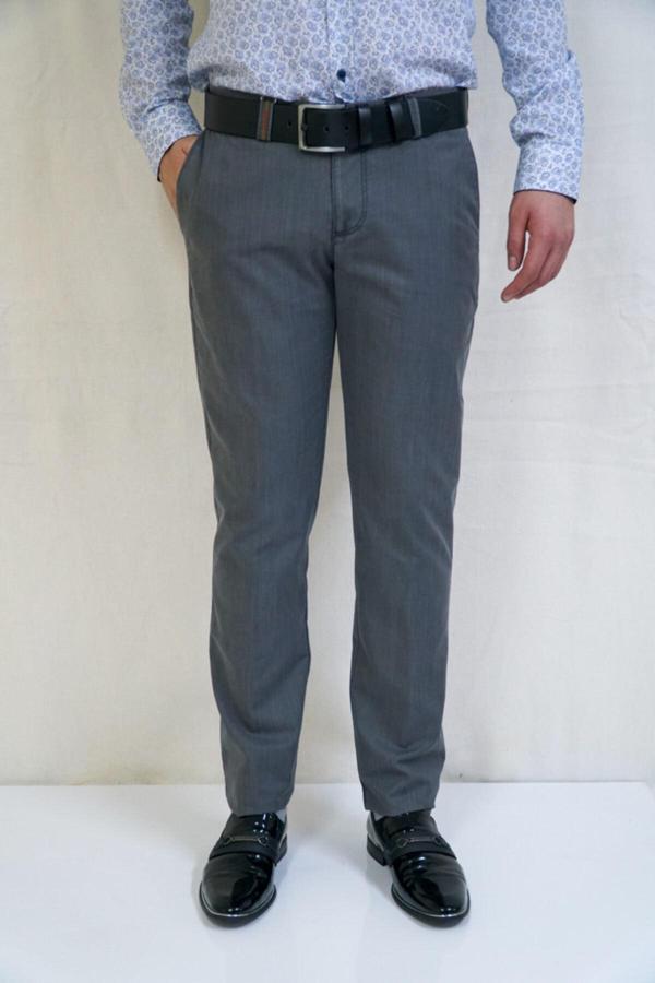 Bomonti Erkek Koyu Gri Pamuk Tensel Kot Pantolon - Image 1