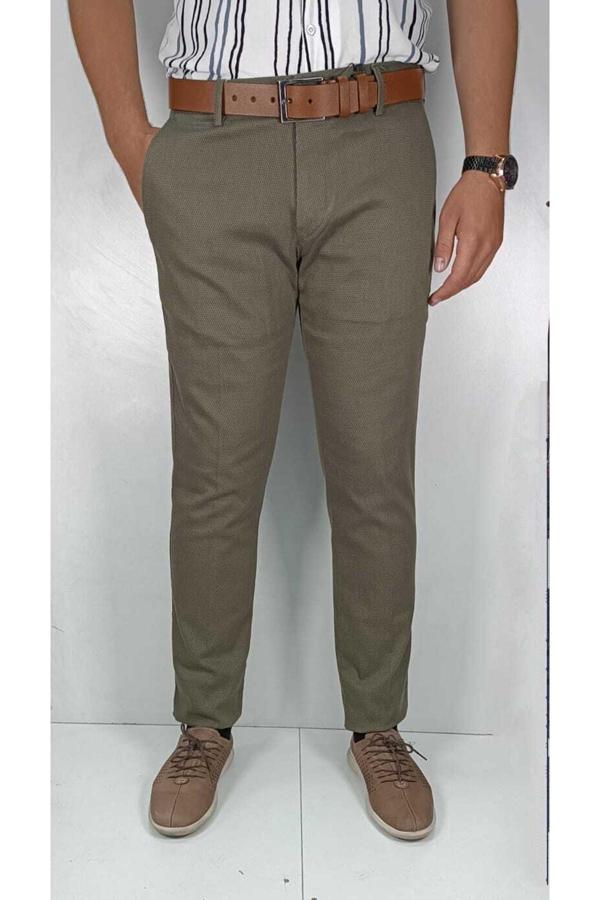 Bomonti Erkek Esnek Petek Desenli Pamuk Takok Pantolon - Image 1