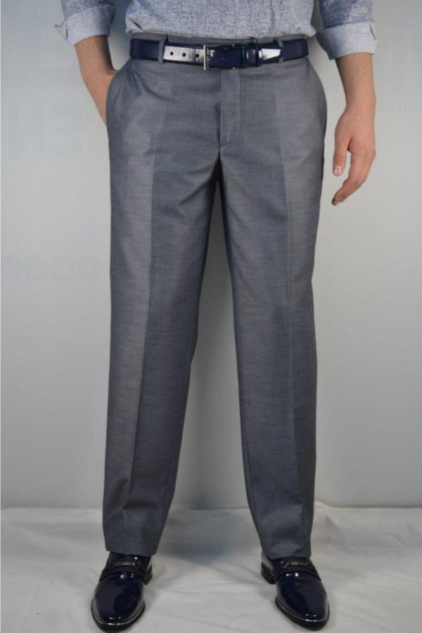 Bomonti Erkek Gri Battal Klasık Linens Kumaş Pantolon - Image 1