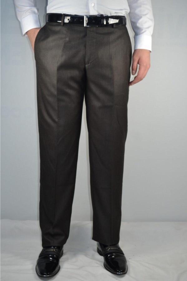 Bomonti Erkek Kahve Klasık Battal Esnek Kumaş Pantolon - Image 1