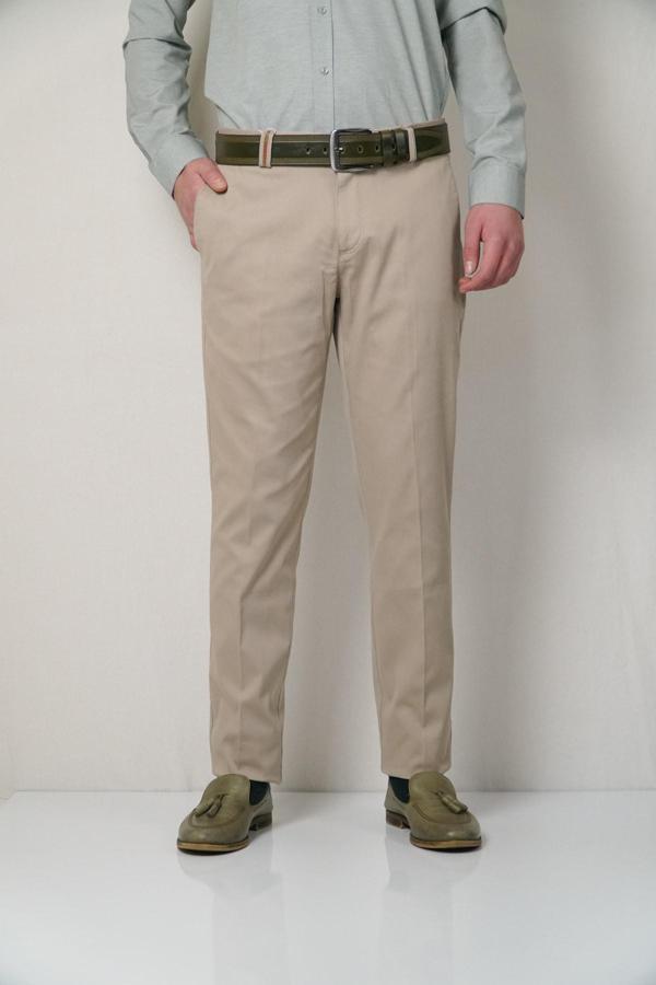 Bomonti Erkek Boyuna Cızgili Nıkralı Pamuk Pantolon - Image 1