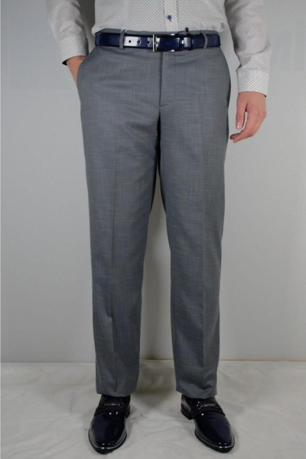 Bomonti Klasık Erkek Keten Desenlı Leros Kumaş Pantolon - Image 1