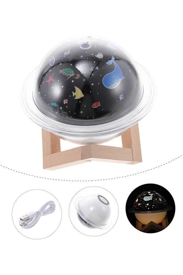 Hava Nemlendirici Led Işıklı Gece Lambası Yıldız Görünümlü Renk Değiştiren - Image 1