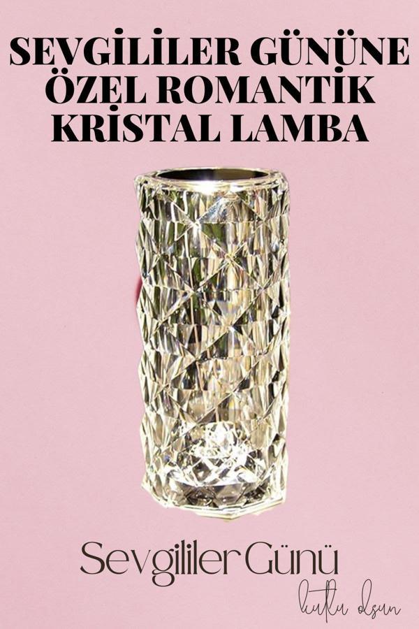 Sevgililer Gününe Özel Romantik Kristal Gece Lambası Sevgiliye Hediye - Image 1