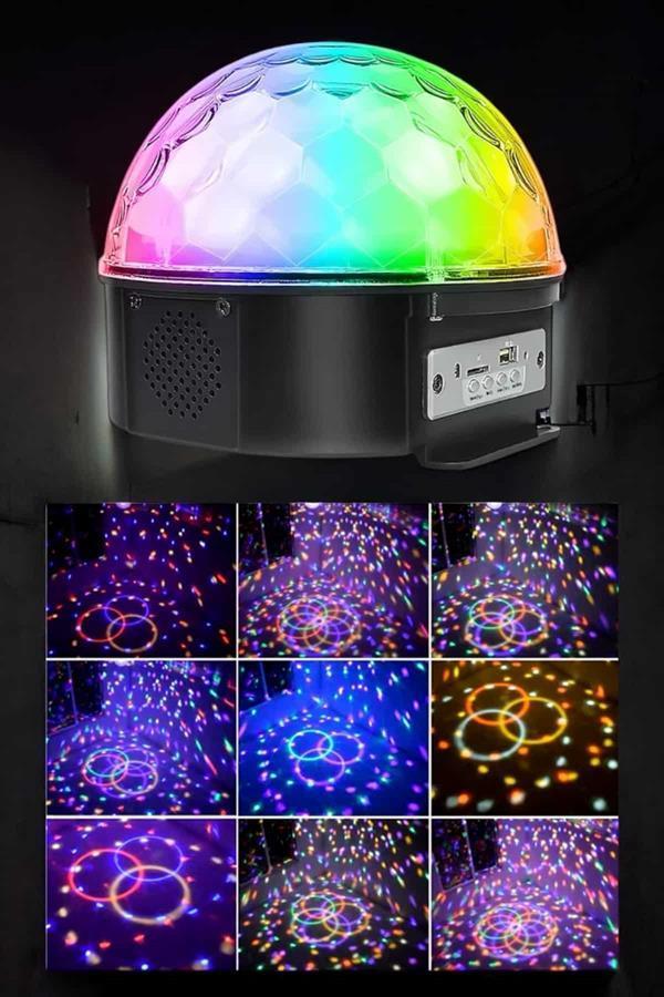 Bluetooth ve Uzaktan Kumandalı Çok Renkli Masaüstü Disko Topu - Image 1