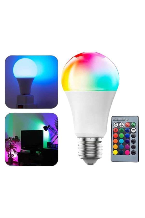 Akıllı RGB Led Ampul Led Uzaktan Kumandalı Renk Değiştiren Ampul - Image 1