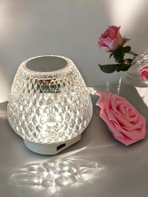 G5 Kristal Şarjlı Masa Lambası - 7 Renk Gece Lambası ve Bluetooth Hoparlör - Image 1