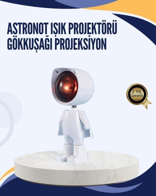 Gün Batımı Efekti Sunan Astronot LED Masa Lambası - Image 1