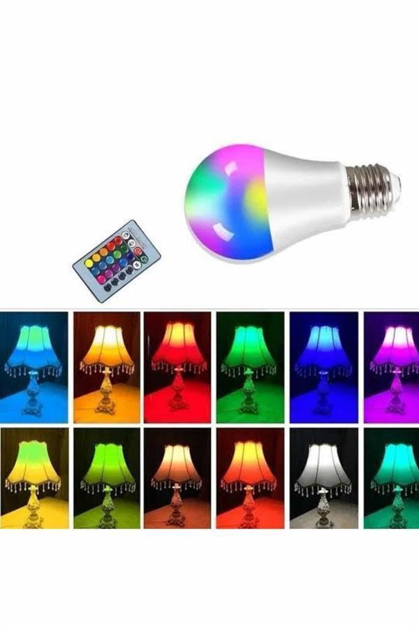 Ambiyans Aydınlatma RGB Led Lamba Kumandalı Renk Değiştirebilen - Image 1