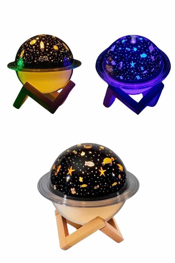 Aromaterapi Hava Nemlendirici Gece Lambası Uzay Model Satürn Oda Kokusu - Image 1