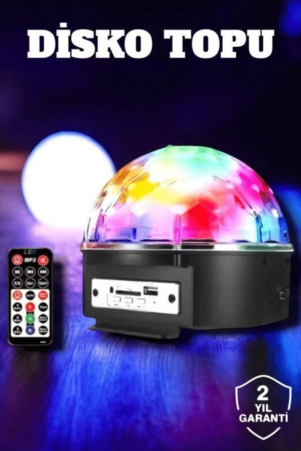 Bluetooth ve Uzaktan Kumandalı Çok Renkli Masaüstü Disko Topu - Image 1
