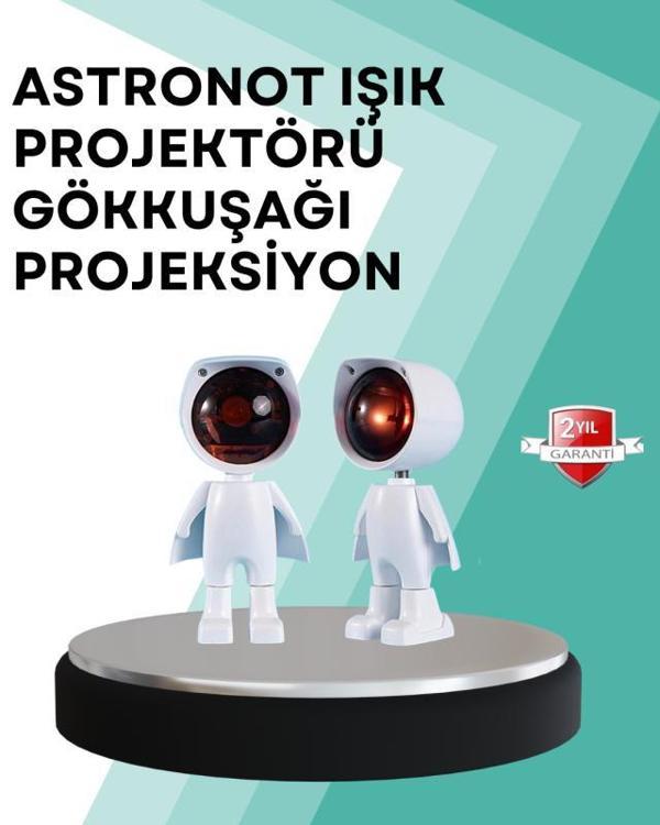 360° Ayarlanabilir Başlıklı Astronot Gece Lambası - Image 1