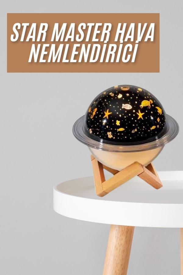 Hava Nemlendirici Led Işıklı Gece Lambası Yıldız Görünümlü Renk Değiştiren - Image 1