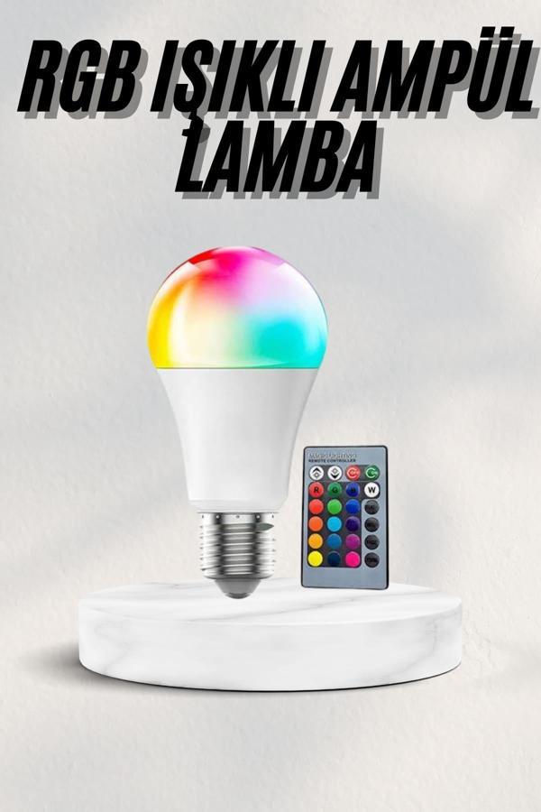 Akıllı RGB Led Ampul Led Uzaktan Kumandalı Renk Değiştiren Ampul - Image 1