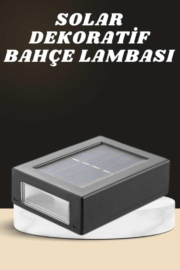 Dekoratif Duvar Lambası Solar Güneş Enerjili Bahçe Aydınlatması - Image 1