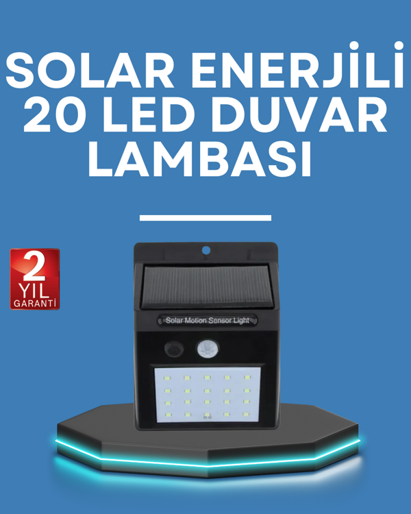 Hareket Algılamalı Solar LED Güvenlik Lambası - Image 1
