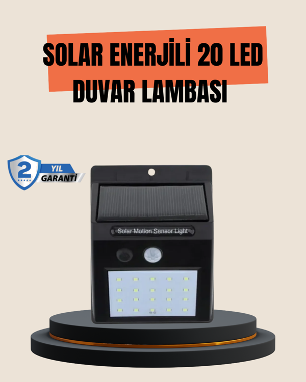4 Modlu Solar LED Bahçe ve Garaj Lambası - Image 1