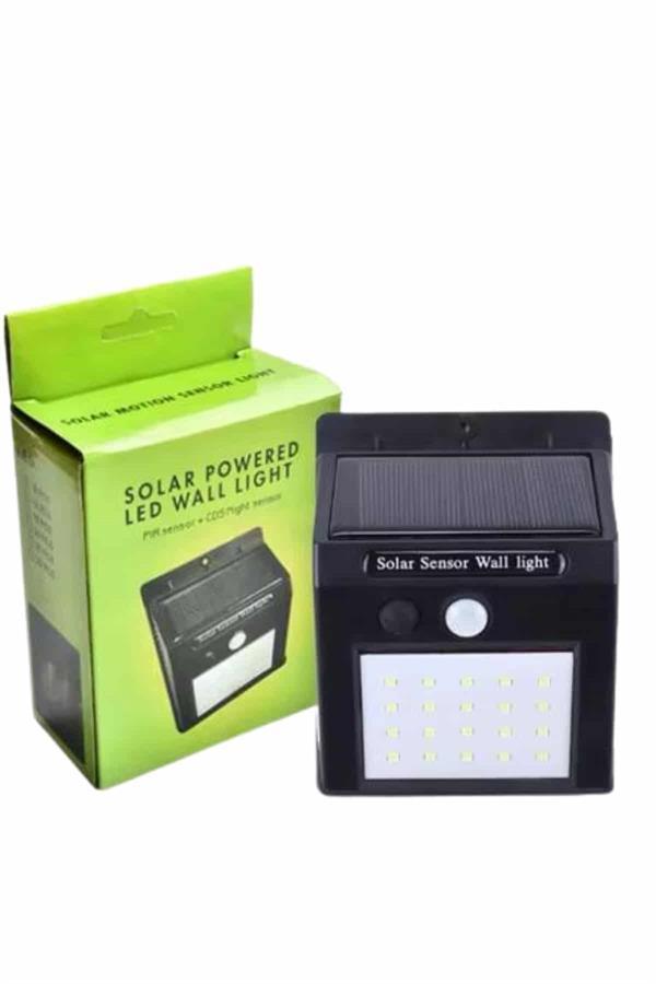 Bahçe Aydınlatma Sensörlü Güneş Enerjili Duvar Lambası 40 Led Işık - Image 1