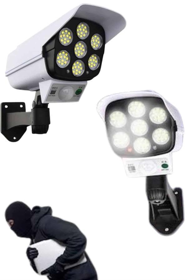 Solar Bahçe Aydınlatması Hareket Sensörlü Uzaktan Kumandalı Kamera Görünümlü - Image 1