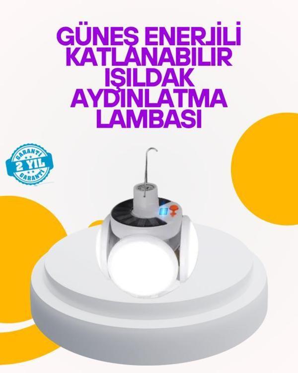 Solar Enerjili Katlanabilir Led Kamp ve Bahçe Lambası - Image 1