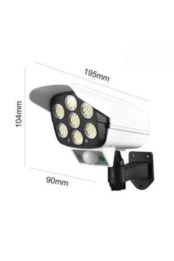 Solar Lamba Kamera Görünümlü Duvar Lambası Dönebilen Bahçe Aydınlatması - Image 1