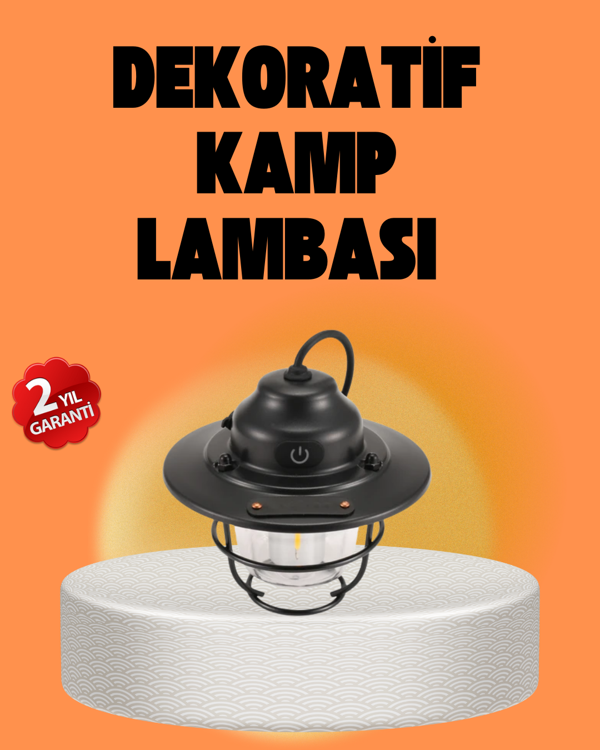 Çam Kozalağı Şekilli Retro Kamp Gece Lambası - Image 1