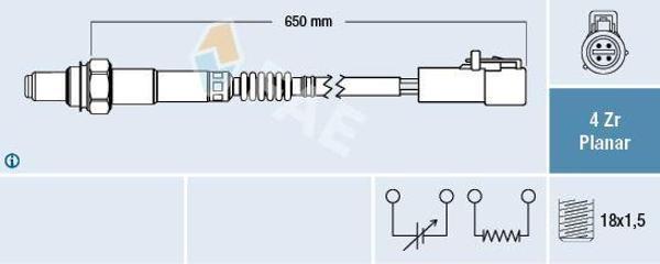 OKSIJEN SENSORU FORD MONDEO 4 BA7 : 2.0 2007-2014 S MAX WS : 2.0 2006-2014 VOLVO C30 533 : 1.8 2006-2012 3M51 9G444 AB - Image 1