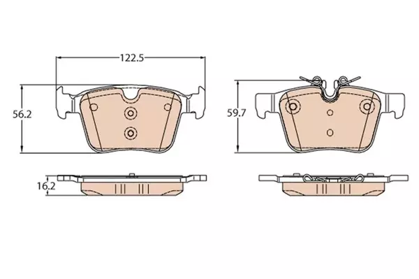 FREN BALATASI ARKA LAND ROVER DISCOVERY L550 RANGE ROVER L538 L551 L560 . VOLVO S90 2016 590 560 XC60 XC90 2014 LR160458 31471266 - Image 1