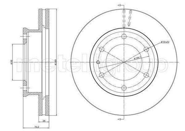 ON FREN DISK AYNASI MAZDA B2500 2.5 D BT50 4 4 2005-2011 FORD RANGER 2005-2011 289 6 6M341027DA 4429562 1490412 (2 ADET) - Image 1