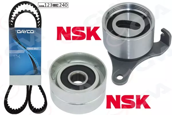 TRİGER KAYIŞ SETİ EKSANTRİK SETİ TOYOTA COROLLA 1.3L 2E KARBÜRATÖRLÜ EE90. EE100 1988-1998 1 KAYIŞ 2 RULMAN 123X240 1356819025 1350310021 1350511021 - Image 1