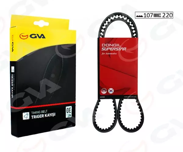 TRİGER KAYIŞI MAZDA 323 1.6L B6 BG KASA 1989-1995 / KIA PRIDE 1.3L B3 16V 94- / RIO 1.3L A3E DC KASA 2000-2005 / SEPHIA 1.5L 1.6L FA KASA 1995-1997 107X220 BP0112205 BP0212205 0K20112205 - Image 1