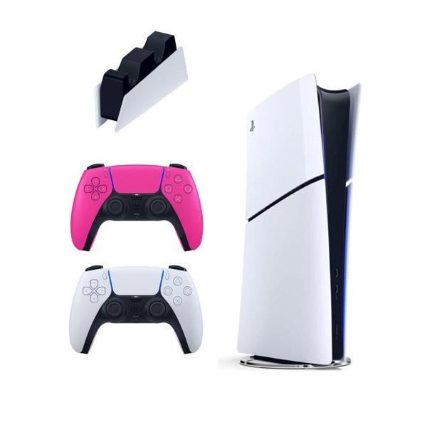 Playstation 5 Slim Digital 825 GB + Şarj İstasyonu + 2. Pembe Dualsense İthalatçı Garantili - Image 1