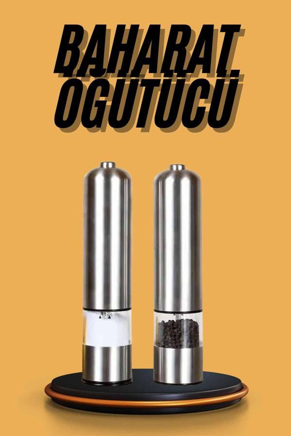 Baharat Öğütücü Otomatik Ayarlanabilir Tuz Karabiber Baharat Değirmeni - Image 1