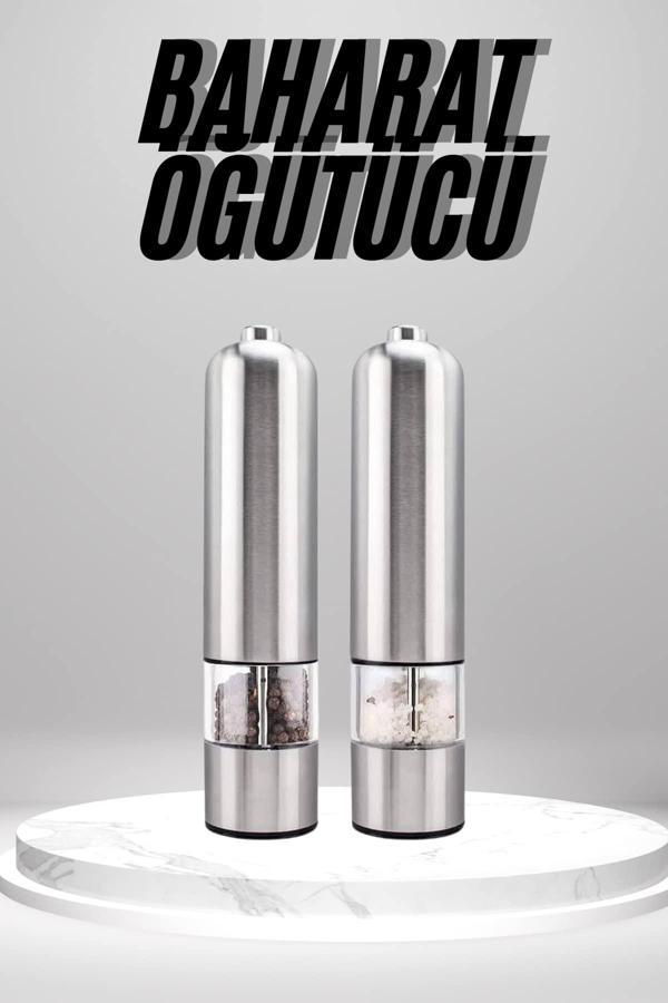 Otomatik Tuz ve Karabiber Öğütücü Baharat Öğütücü Tuz Karabiber Değirmeni - Image 1