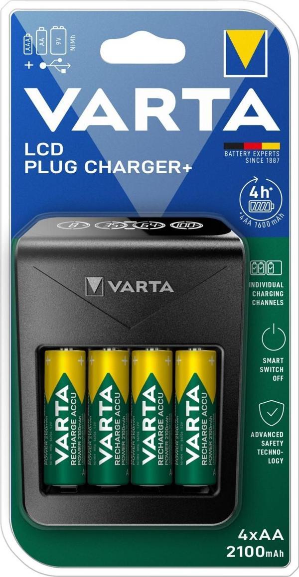 Varta LCD Plug Charger 4xaa 2100MAH Pilli - Image 1