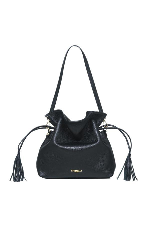 Kadın Omuz Çantası RAQUEL Piumelli Milano Bag D28 Black - Image 1